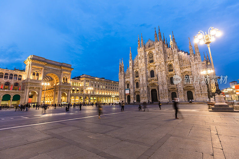 米兰 Piazza Del Duomo 与 Galleria Vittorio Emanuele II